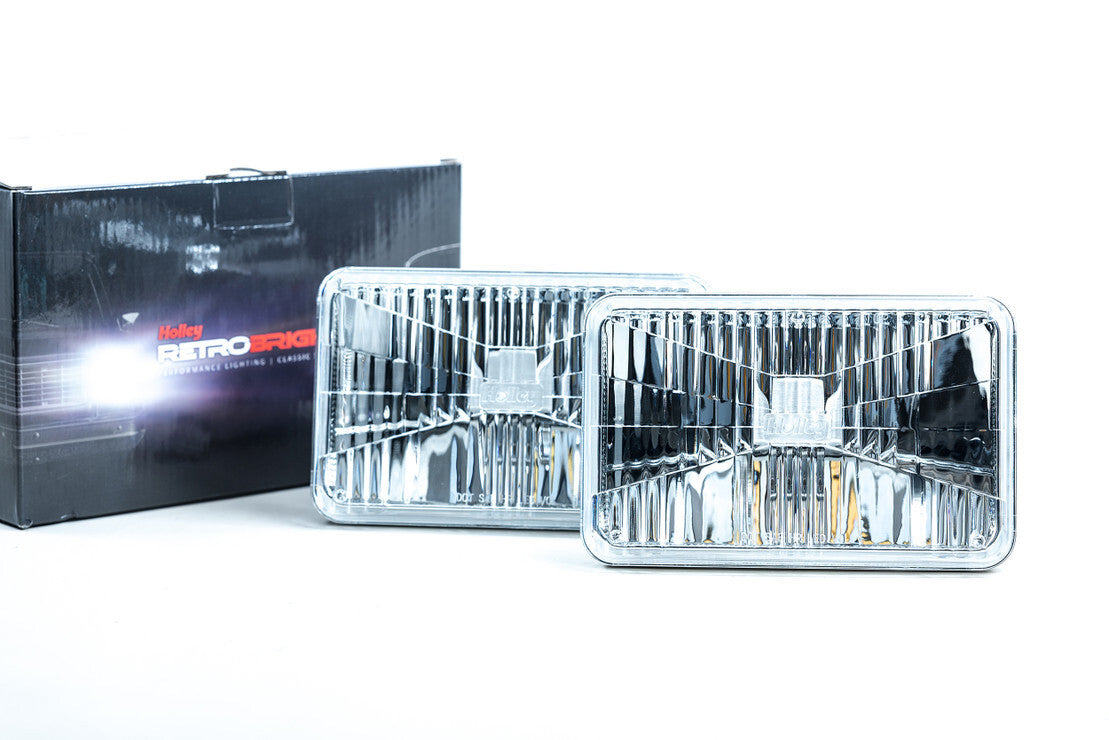 Holley RetroBright Headlight: Modern White (4x6" Rectangle) - LFRB140