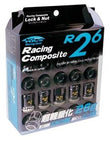 Project Kics 12X1.25 Black R26 Lug Nuts - 16+4 - 32875.