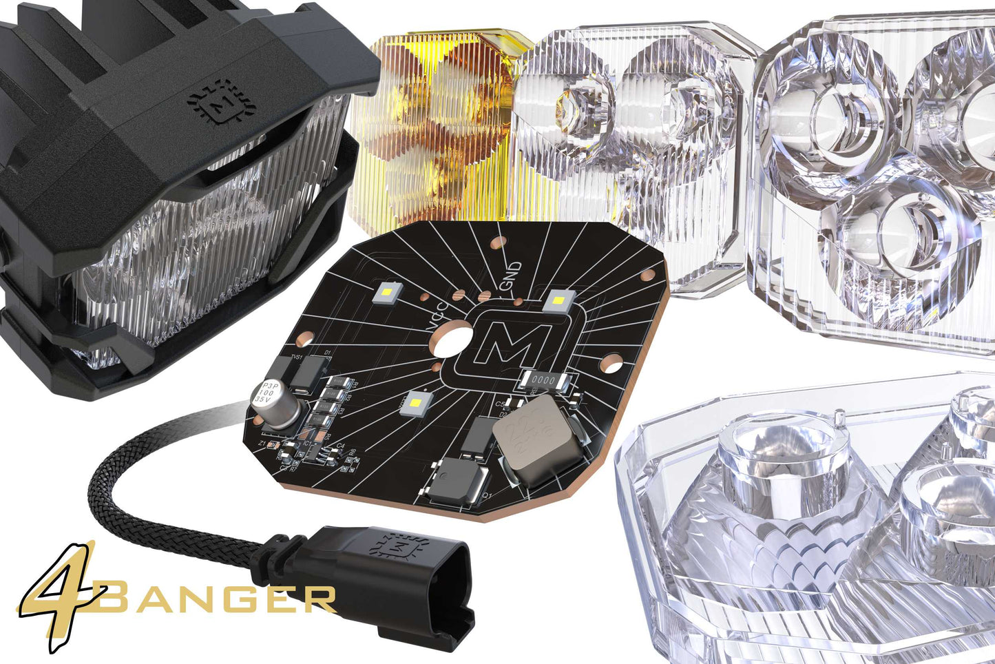 Morimoto 4Banger Fog Light Kit: 05-11 Tacoma - 4B-FOG-T2-1012