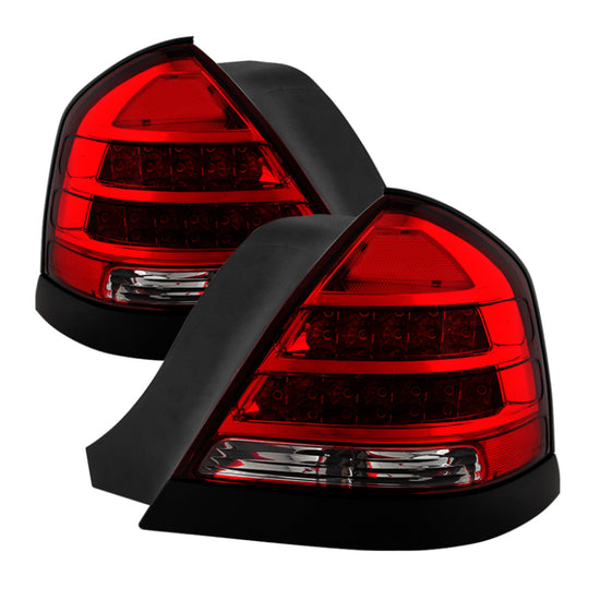 Xtune 98-11 Ford Crown Victoria LED Tail Lights -Red Clear - 9032868.