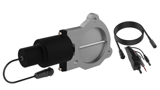 QTP 3.5in Bolt-On QTEC Electric Cutout Valve - Single - QTEC35.