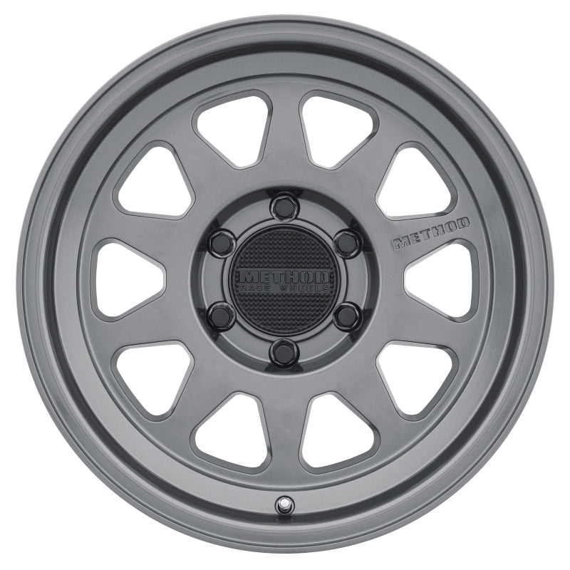 Set of 4: Method MR316 17x8.5 0mm Offset 6x5.5 106.25mm CB Gloss Titanium - MR31678560800