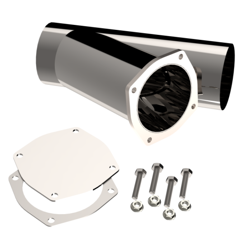 QTP 5in Weld-On QTEC Exhaust Cutout Y-Pipe - 10500.