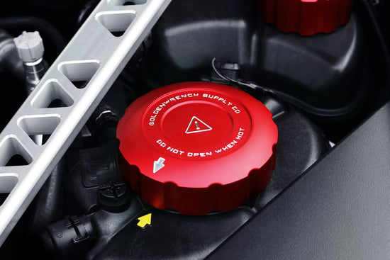 Toyota GR Supra 2020+ (A90) BLACKLINE Performance Coolant Cap Cover Set - A90CCS.