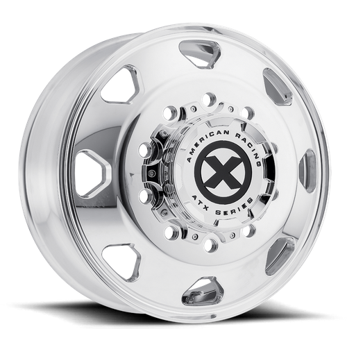 Set of 4: ATX Ao402 Indy Wheel, 22x8.25 +145 Offset 10x285.75, Polished Front - AO40222510104