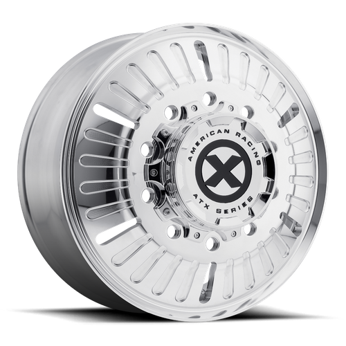 Set of 4: ATX Ao403 Roulette Wheel, 24x8.25 +144 Offset 10x285.75, Polished Front - AO40324510104