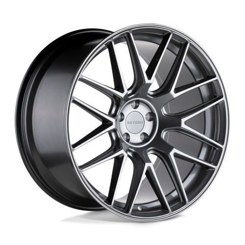 Set of 4: Beyern Autobahn Wheel, 22x10.5 +32 Offset 5x120, Gloss Gunmetal - 2205ATB325120G74