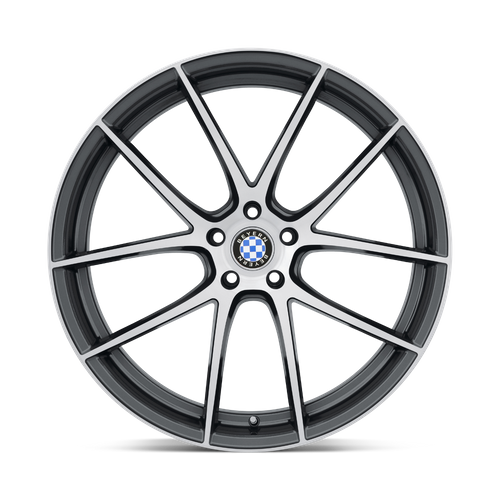 Set of 4: Beyern Ritz Wheel, 18x8.5 +20 Offset 5x112, Gloss Gunmetal W/ Brushed Face - 1885BFT205112G66