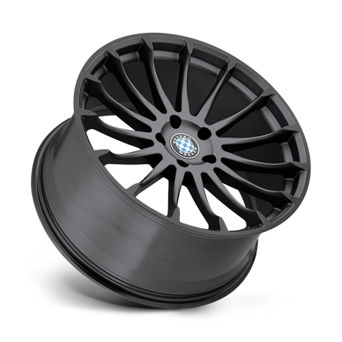 Set of 4: Beyern Aviatic Wheel, 19x9.5 +15 Offset 5x120, Matte Gunmetal W/ Gloss Black Lip - 1995BYA155120B72