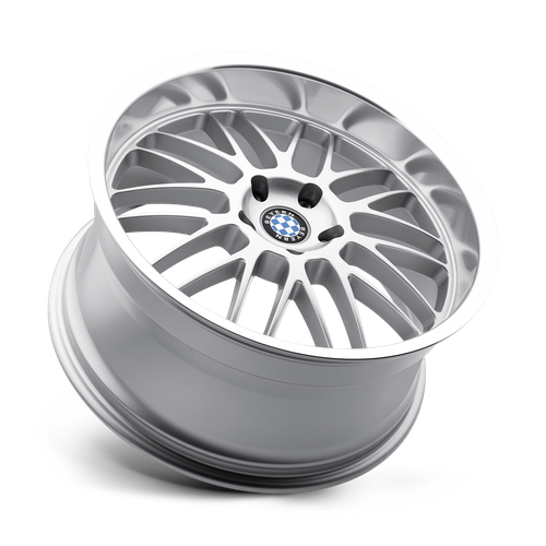 Set of 4: Beyern Mesh Wheel, 20x10.0 +40 Offset 5x120, Silver W/ Mirror Cut Lip - 2010BYM405120S72