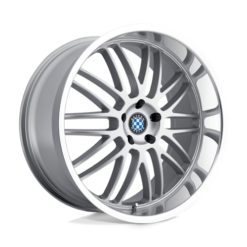 Set of 4: Beyern Mesh Wheel, 20x10.0 +40 Offset 5x120, Silver W/ Mirror Cut Lip - 2010BYM405120S72