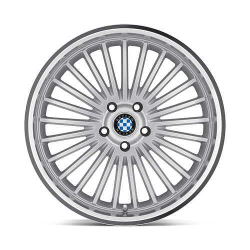 Set of 4: Beyern Multi Wheel, 18x9.5 +25 Offset 5x120, Silver W/ Mirror Cut Lip - 1895BYT255120S74