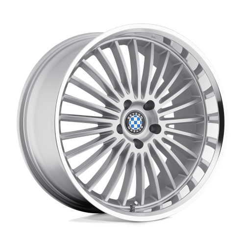 Set of 4: Beyern Multi Wheel, 18x9.5 +25 Offset 5x120, Silver W/ Mirror Cut Lip - 1895BYT255120S74