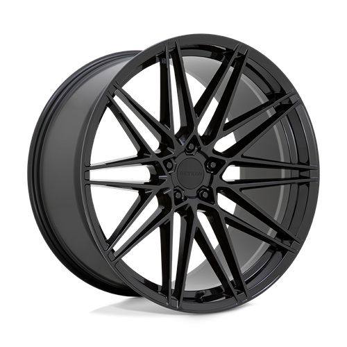 Set of 4: Beyern Damon Wheel, 18x9.5 +45 Offset 5x120, Gloss Black - 1895DMN455120B74