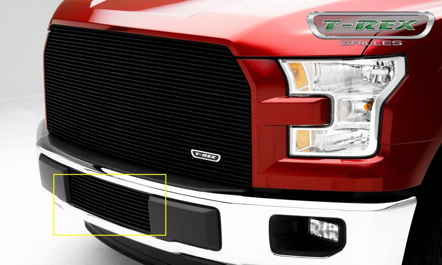 Billet Series Bumper Grille; Horizontal; Aluminum; Black; 1 Pc; Insert; - 25573B