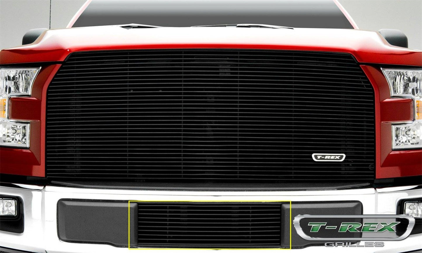 Billet Series Bumper Grille; Horizontal; Aluminum; Black; 1 Pc; Insert; - 25573B