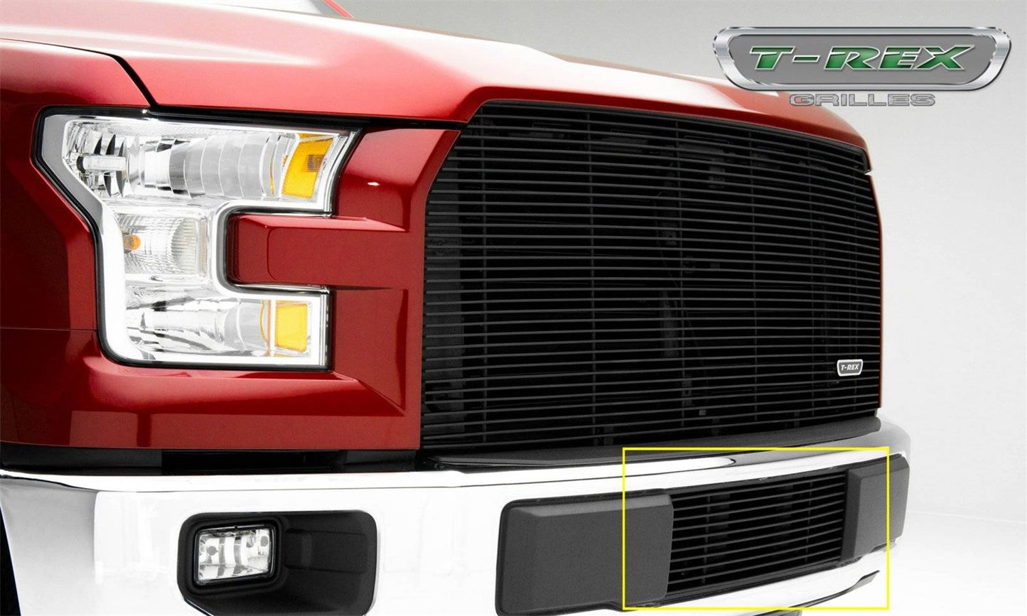 Billet Series Bumper Grille; Horizontal; Aluminum; Black; 1 Pc; Insert; - 25573B