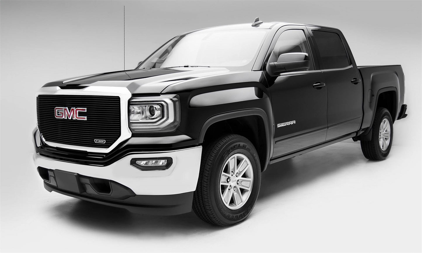 GMC Sierra 1500,Laser Billet Grille With Logo, Insert, Black. - 6202131