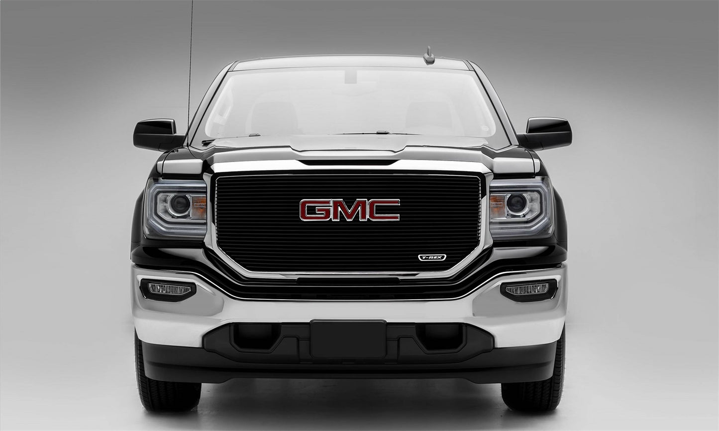 GMC Sierra 1500,Laser Billet Grille With Logo, Insert, Black. - 6202131
