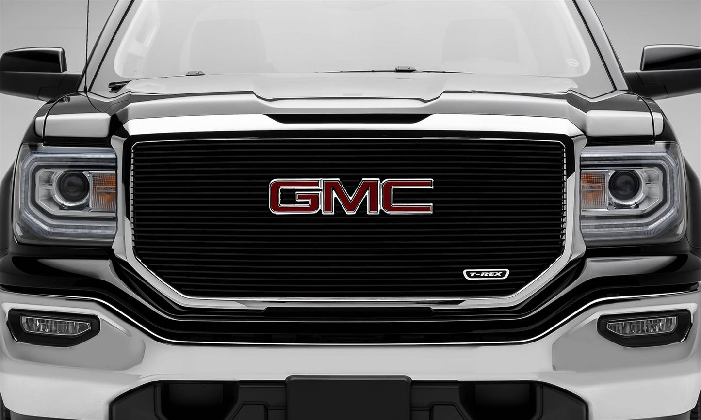 GMC Sierra 1500,Laser Billet Grille With Logo, Insert, Black. - 6202131