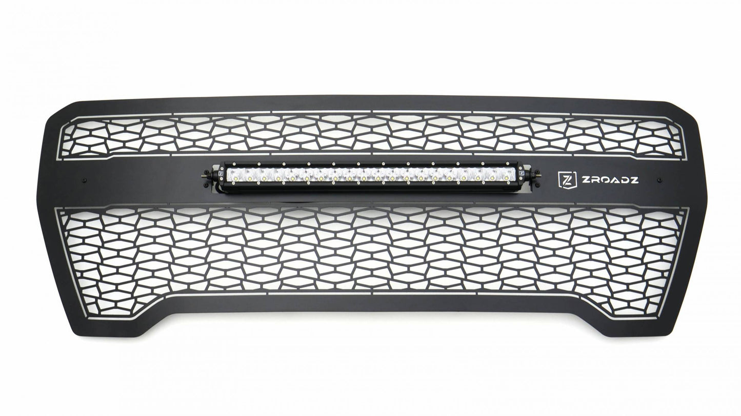 ZROADZ Series LED Light Grille; Black; Mild Steel; 1 pc.; Insert; - Z312281