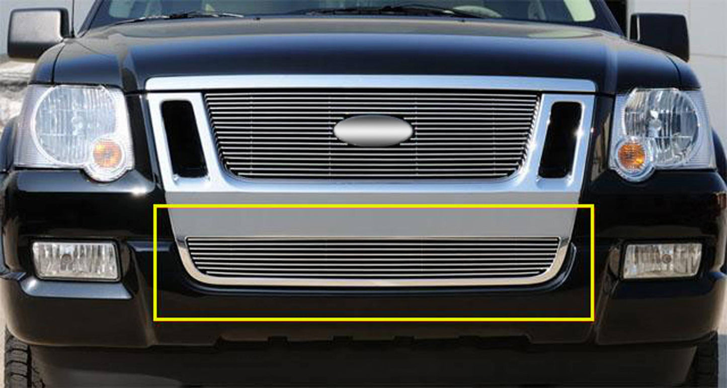 Billet Series Bumper Grille; Horizontal; Aluminum; Polished; 1 Pc; Bolt-On; - 25662
