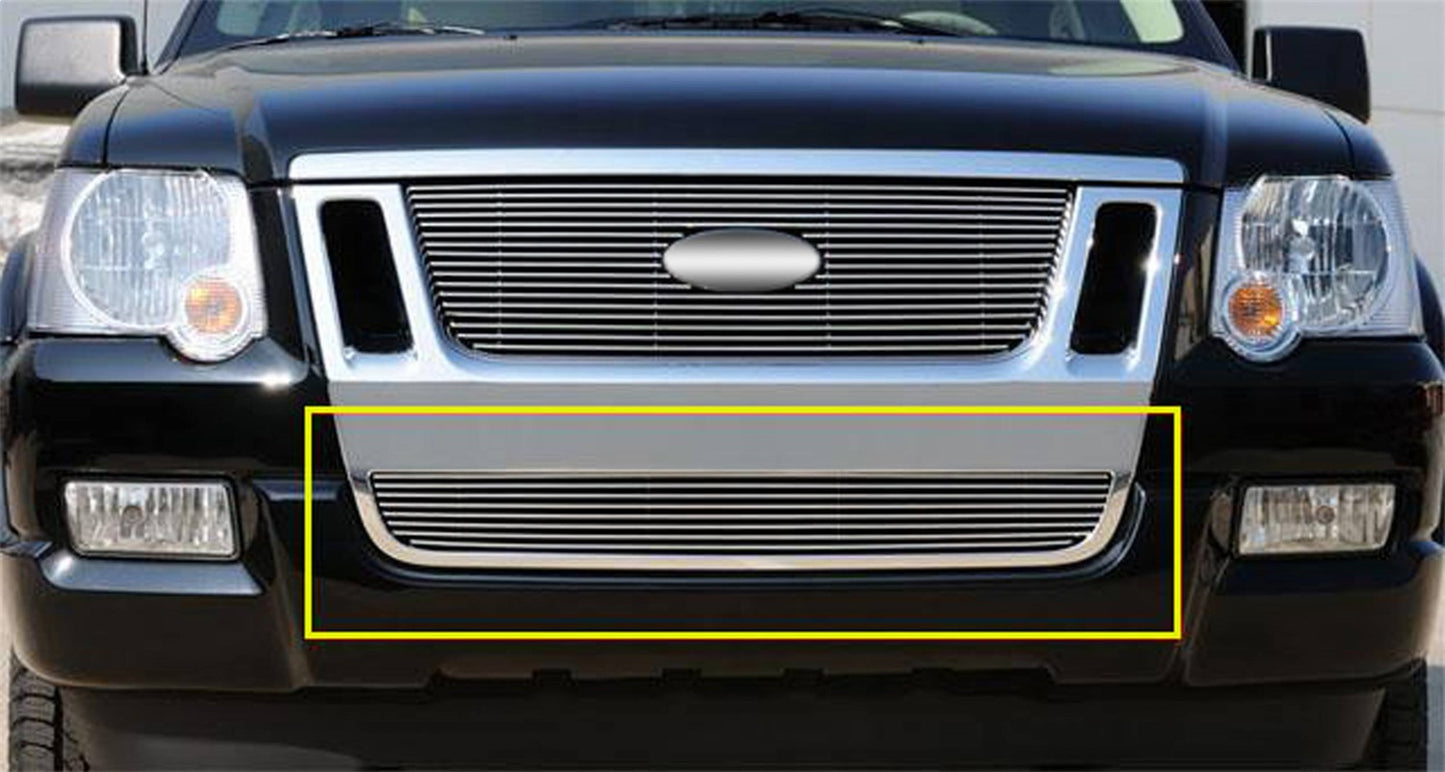 Billet Series Bumper Grille; Horizontal; Aluminum; Polished; 1 Pc; Bolt-On; - 25662