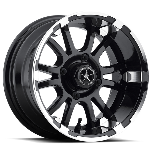 Set of 4: Fairway Alloys Fa132 Sixer Wheel, 12x6.0 -20 Offset 4x101.6, Machined Matte Black - FA-132-M
