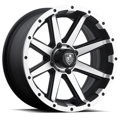 Set of 4: Fairway Alloys Fa136 Rebel Wheel, 14x6.5 -23 Offset 4x101.6, Machined Matte Black - FA-136-M