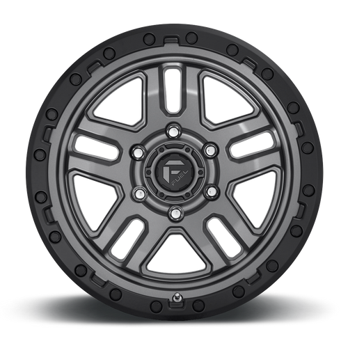 Set of 4: Fuel D701 Ammo Wheel, 17x9.0 +1 Offset 5x127, Matte Gun Metal Black Bead Ring - D70117907550