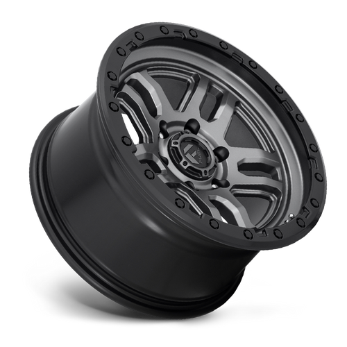Set of 4: Fuel D701 Ammo Wheel, 17x9.0 +1 Offset 5x127, Matte Gun Metal Black Bead Ring - D70117907550