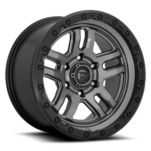 Set of 4: Fuel D701 Ammo Wheel, 17x9.0 +1 Offset 5x127, Matte Gun Metal Black Bead Ring - D70117907550