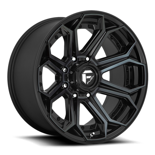 Set of 4: Fuel D704 Siege Wheel, 20x9.0 +1 Offset 6x139.7, Gloss Machined Double Dark Tint - D70420908450