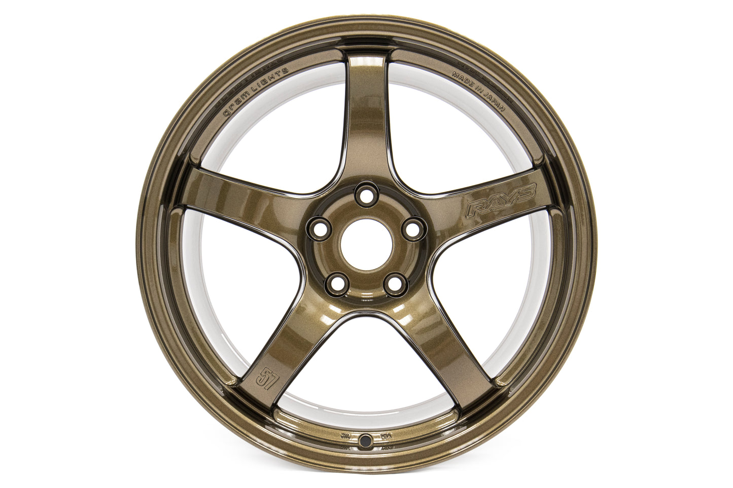 Gram Lights 57CR 18x9.5 +38 5-114.3 Almite Gold Wheel (Min - WGCRX38EAGP