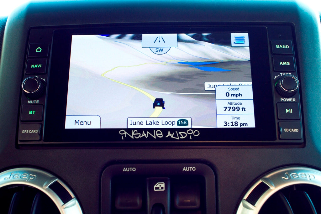 Insane Audio's JK2001 is a multimedia and navigation system for 07-17 Wranglers - JK2001