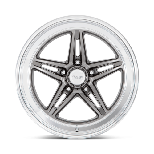 Set of 4: American Racing Vn514 Groove Wheel, 18x8.0 +0 Offset 5x127, Anthracite With Diamond Cut Lip - VN514AD18805000