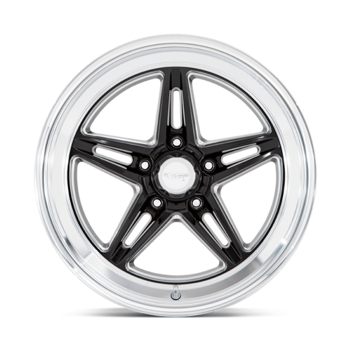 Set of 4: American Racing Vn514 Groove Wheel, 18x8.0 +0 Offset 5x114.3, Gloss Black Milled With Diamond Cut Lip - VN514BE18801200