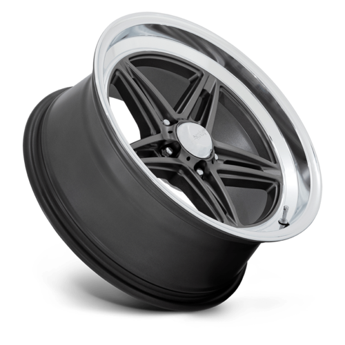Set of 4: American Racing Vn514 Groove Wheel, 18x10.0 +12 Offset 5x127, Anthracite With Diamond Cut Lip - VN514AD18105012