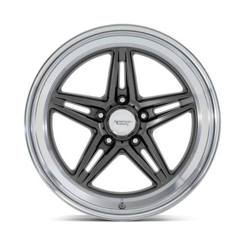 Set of 4: American Racing Vn514 Groove Wheel, 18x10.0 +12 Offset 5x127, Anthracite With Diamond Cut Lip - VN514AD18105012