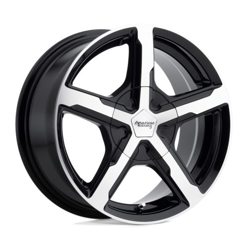 Set of 4: American Racing Ar921 Trigger Wheel, 16x7.0 +40 Offset 5x100/5x105, Gloss Black Machined - AR92167095540