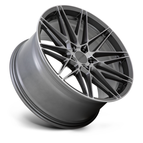 Set of 4: Beyern Damon Wheel, 19x8.5 +20 Offset 5x112, Matte Gunmetal With Brushed Face - 1985DMN205112G66