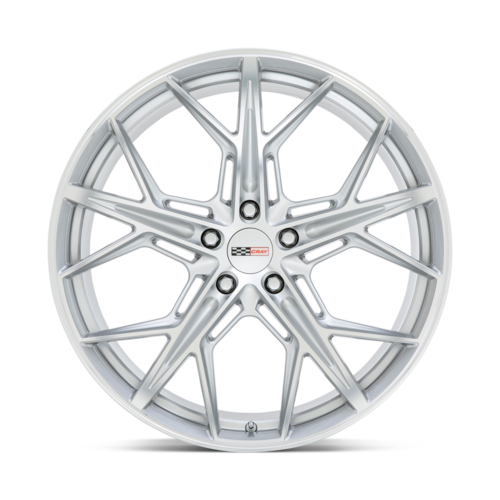 Set of 4: Cray Hammerhead Wheel, 20x9.0 +38 Offset 5x120, Gloss Silver W/ Mirror Cut Face - 2090HMH385120S67