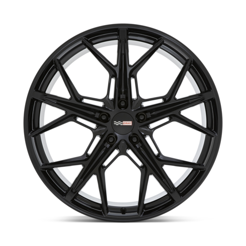 Set of 4: Cray Hammerhead Wheel, 20x9.0 +38 Offset 5x120, Gloss Black - 2090HMH385120B67