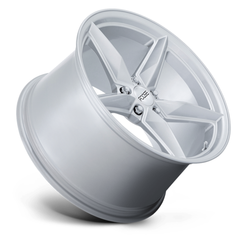 Set of 4: Foose F174 Cf8 Wheel, 19x9.5 +17 Offset 5x120, Gloss Silver - F174199513+17