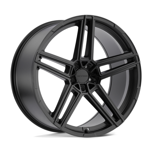 Set of 4: Beyern Gerade Wheel, 19x9.5 +25 Offset 5x120, Matte Black - 1995BYG255120M74