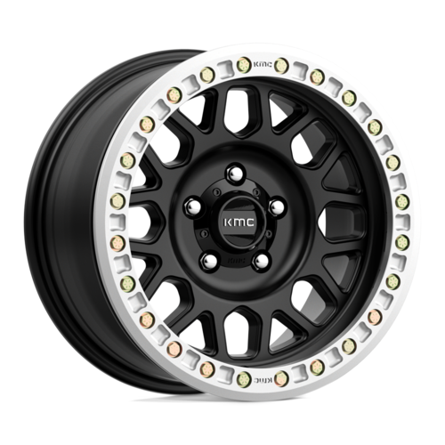 KMC Km234 Grenade Desert Beadlock Wheel, 20x9.0 -12 Offset 6x139.7, Satin Black - KM23429060712N