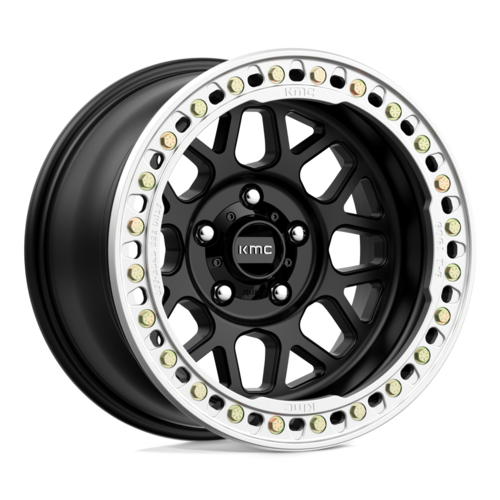 KMC Km235 Grenade Crawl Beadlock Wheel, 17x9.0 -38 Offset 5x127, Satin Black - KM23579050738N