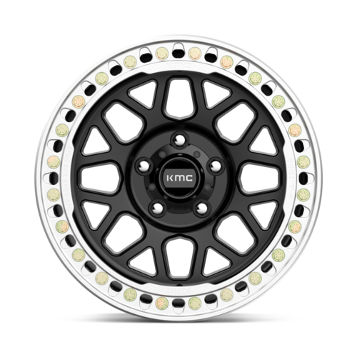 KMC Km235 Grenade Crawl Beadlock Wheel, 17x9.0 -38 Offset 5x127, Satin Black - KM23579050738N