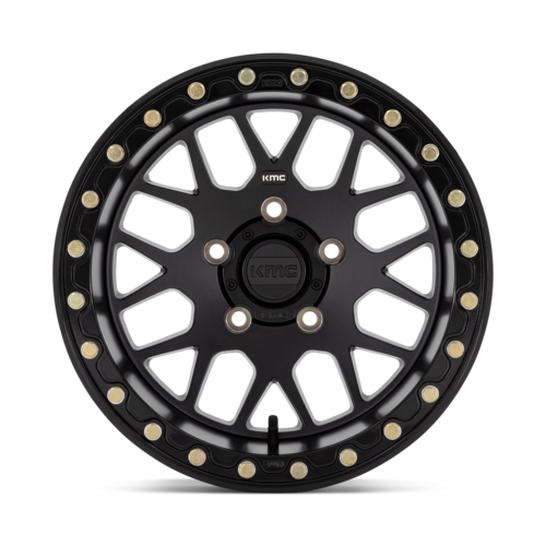 KMC Ks235 Grenade Beadlock Wheel, 15x10.0 +0 Offset 5x114.3, Satin Black - KS23551012700