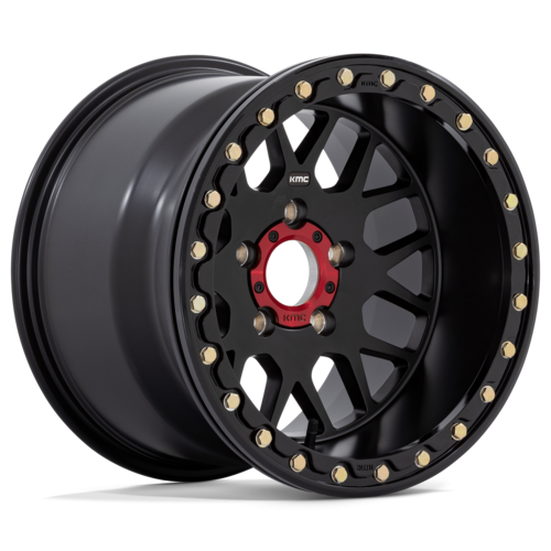KMC Ks235 Grenade Beadlock Wheel, 15x10.0 +0 Offset 5x114.3, Satin Black - KS23551012700
